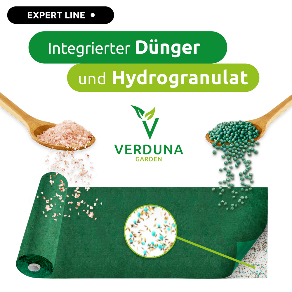 Die Expert Line:<br>Rasensaat, Rasendünger und