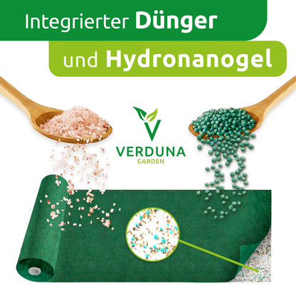 Biologisch abbaubare Rasenmatte mit integriertem Dünger und Hydronanogel